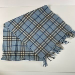 Authentic blue plaid Burberry scarf